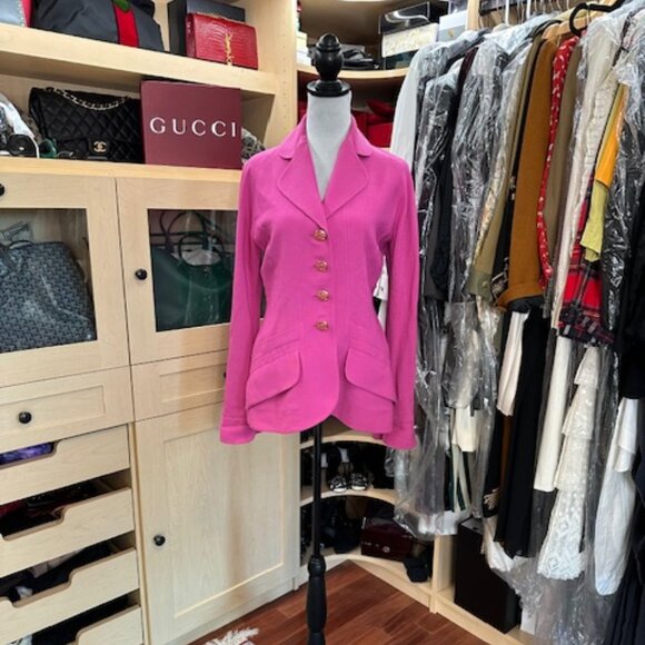 Karl Lagerfeld Wool Pinkist Blazer Size 38 - Picture 1 of 6